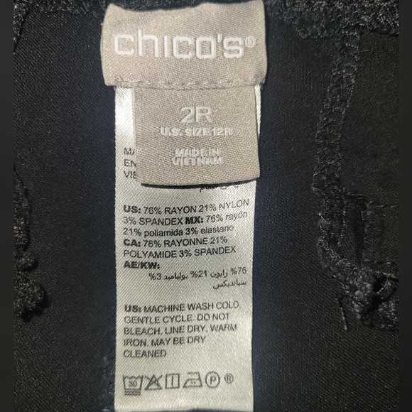 Chico's black ponte pant, ankle length - Picture 5 of 5